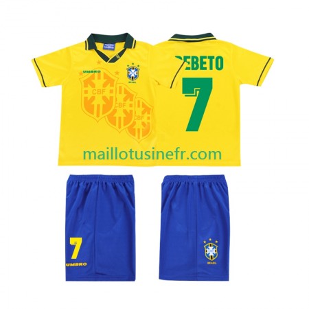 Maillot de Foot Brésil BEBETO 7 Domicile Retro 1994 - Enfant Maillot de Foot Brésil BEBETO 7 Domicile Retro 1994 - Enfant